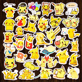 Hình ảnh Set 60 Sticker Pokemon ảnh có ép lụa ( mẫu giao ngẫu nhiên )