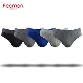 Combo 5 Quần lót nam Free Man chất liệu cotton spandex thấm hút mồ hôi tốt, thiết kế lưng bản lớn trẻ trung 6057