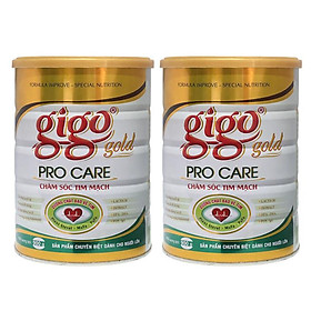 Combo 2 hộp Sữa Bột Gigo Gold ProCare (900g) – Chăm sóc tim mạch