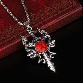 Dây chuyền nam hình thanh kiếm đính đá pha lê bí ẩn, phong cách