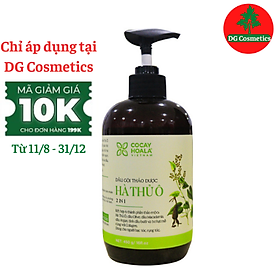 Dầu Gội Hà Thủ Ô Gội Xả 2 In 1 Cocayhoala Giảm Rụng Tóc - Đen Tóc - Chậm Quá Trình Bạc Tóc - Phục Hồi Tóc, Chai 450g 