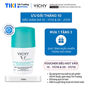 Lăn khử mùi và khô thoáng vùng da dưới cánh tay 48H Vichy Anti - Perspirant 50ml