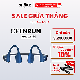 Tai Nghe Bluetooth Thể Thao Truyền Âm Thanh Qua Xương SHOKZ OPEN RUN S803 - Hàng chính hãng - Màu Xanh