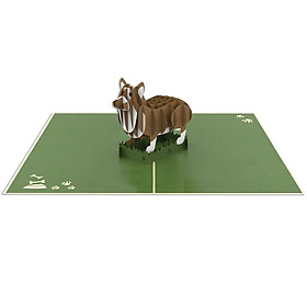 Nơi bán Thiệp 3D pop up Chó Corgi - Giá Từ -1đ