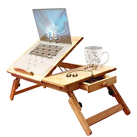 BÀN ĐỂ LAPTOP, MÁY TÍNH BẢNG, BÀN ĐỌC SÁCH BÁO - CHÂN BÀN ĐIỀU CHỈNH ĐƯỢC ĐỘ DÀI VÀ GẬP LẠI.