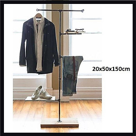 Mua Giá kệ ống sắt lắp ghép treo quần áo  Giá treo quần cáo phong các Vintage  (Tặng Kèm Tranh Decor)