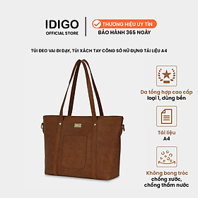 Túi đeo vai giáo viên đi dạy học, túi xách tay công sở nữ phom lớn chứa tài liệu A4 IDIGO FB2-5043