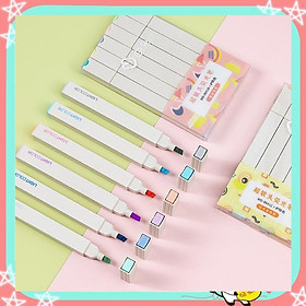 Bút Highlight Pastel Dạ Quang Nhiều Màu Nhớ Dòng Nhiều Màu Set 6 Cây