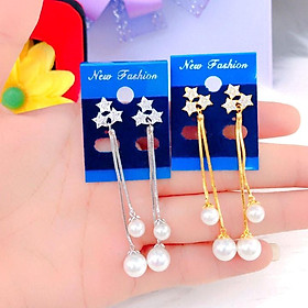 Đôi Bông Tai Mạ Vàng or Bạch Kim ( 01 Đôi ) Đính Xoàn Mẫu 065.03.01 - Không Đen - Không Dị Ứng