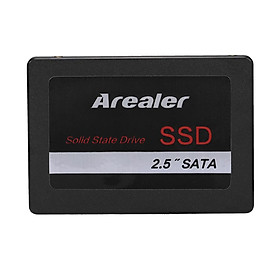 Ổ cứng thể rắn Arealer 2,5 inch SATA3.0 SSD có bộ nhớ tốc độ cao cho máy tính xách tay-Màu đen-Size