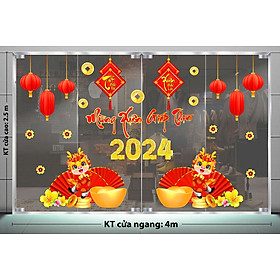 DECAL TRANG TRÍ TẾT 2024 CHO QUÁN BAR