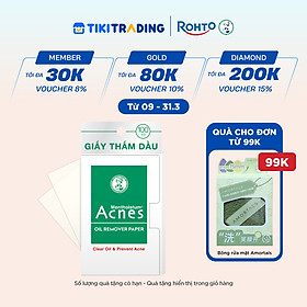 Giấy thấm dầu kiểm soát nhờn, ngừa mụn Acnes Oil Remover Paper 100 tờ