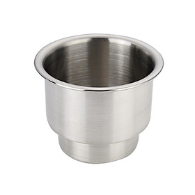 Cup Drink Holder/ Stainless Steel /Recessed /Drink Water Bottle Holder for Car Truck RV Marine Car Accessories Silver Color