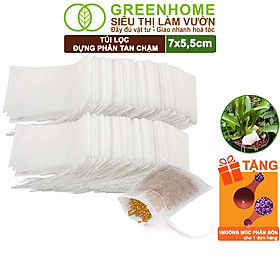 100 Túi Đựng Phân Tan Chậm Greenhome, 5,5x7cm, Treo Phân Bón Hoặc Bỏ Gốc Tiện Lợi, Túi Tự Huỷ, Thân Thiện Môi Trường