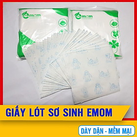 Tấm Lót Phân Su Chống Thấm Cho Bé Sơ Sinh EMOM Dày Dặn, 3 Lớp Mềm Mại, Chống Thấm Cực Tốt - Giấy Lót Phân Su- Tả/Tã Lót Phân Xu Cho Trẻ Sơ Sinh - Tấm Lót Sơ Sinh - Miếng Lót Chống Thấm Êm Ái