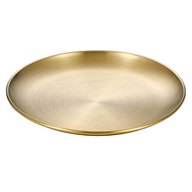 Stainless Steel Dinner Plates Reusable Serving Plate for Party Dessert Hotel