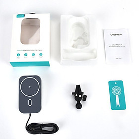 Mua Giá đỡ điện thoại  Choetech T200-F kiêm đế sạc không dây 15w gắn khe gió trên ô tô (hàng chính hãng)