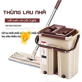  Bộ chổi lau nhà tự vắt kèm thùng ( tặng kèm bông lau)