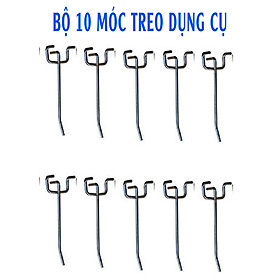 Bộ 10 móc treo dụng cụ vách lưới Pegboard