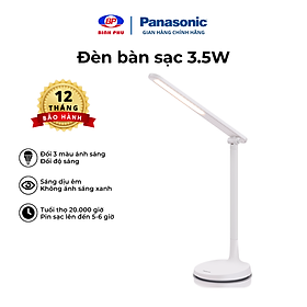 Đèn bàn sạc Panasonic HHGLT034188 đổi 3 hiệu ứng màu Pin 5-6h Điều chỉnh linh hoạt