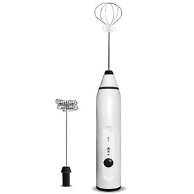 Sạc Điện Mini Trứng Be Tốc Độ Thứ Ba Bánh Răng Sữa Sữa Rửa Mặt Foamer Kem Frother Uống Đánh Nấu Cà Phê Pha Máy - White