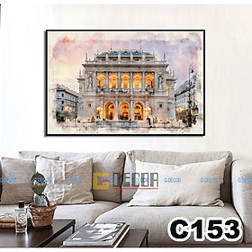Tranh treo tường canvas 1 bức phong cách hiện đại Bắc Âu, tranh phong cảnh trang trí phòng khách, phòng ngủ, spa C145 - C-153