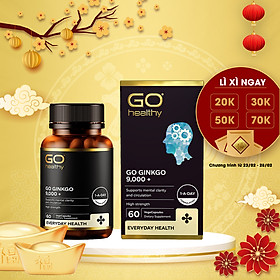 GO Ginkgo 9000+ 60 viên- Viên uống bổ não nhập khẩu chính hãng GO Healthy New Zealand