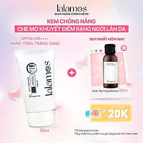 Kem chống nắng Lalamos nhụy Kim Ngân Hoa tone up unisex SPF 50+ PA++++ 50ml