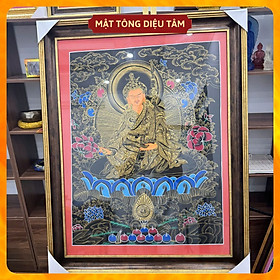 Tranh Thangka Phật Liên Hoa Sinh – Tranh thủ công Liên Hoa Sanh Họa Sư Vẽ Tay Nepal Cao Cấp Tâm Linh Mật tông Diệu Tâm