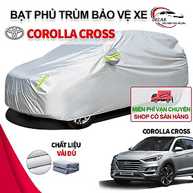 Bạt phủ xe ô tô Toyota Corolla Cross 3 lớp thông minh, chất liệu vải dù oxford cao cấp, áo trùm bảo vệ che nắng, mưa