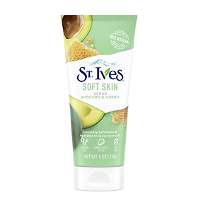 Sữa Rửa Mặt ST.Ives Soft Skin Avocado & Honey Tẩy Da Chết 170g Hàng Nhập Mỹ