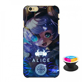 Ốp lưng nhựa dẻo dành cho iPhone 6 in hình Alice - Tặng Popsocket in logo iCase - Hàng Chính Hãng