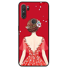 Ốp lưng dành cho Vsmart Active 3 mẫu Cô Gái Váy Đỏ