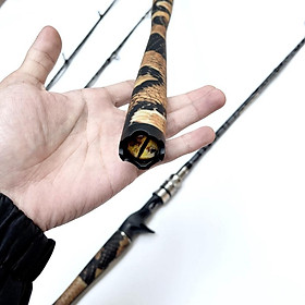 Cần câu lure 2 khúc cao cấp Snake Rod Phukiencaulure25 Cần câu lure chất liệu carbon phủ họa tiết da rắn cực đẹp