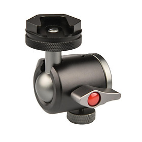 Swivel Mini Ball Head with Removable 1/4" Cold Shoe for Digital Camera DSLR