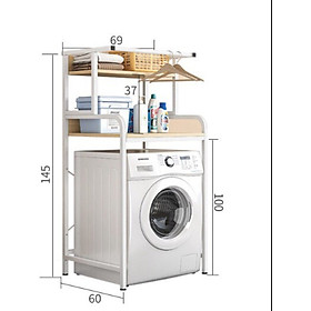 Kệ máy giặt 2 3 tầng cửa trước chất liệu cao cấp, Kệ để đồ trên máy giặt nhà tắm thông minh tiện lợi