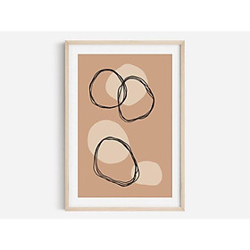 Tranh in cao cấp | Tranh nghệ thuật trừu tượng - Neutral Abstract Art Print, Shape Abstract Art