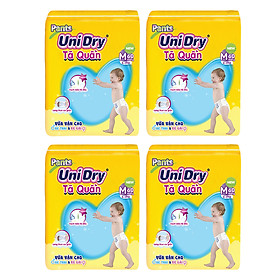 Combo 4 Tã Quần UniDry Gói Cực Đại M60 (60 Miếng)