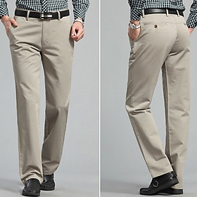 Quần kaki trung niên nam ống rộng dày đẹp
