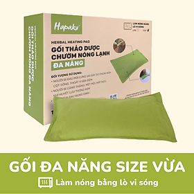 Gối Chườm Nóng Thảo Mộc Đa Năng Hapaku Giảm Đau Mỏi Cổ Vai Gáy, Lưng Hông, Giúp Ngủ Ngon Hơn, Gối Thảo Mộc Đa Năng - Size Lớn