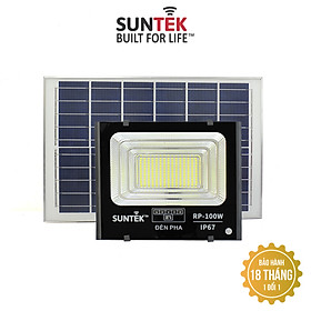 Mua Đèn Pha Năng Lượng Mặt Trời SUNTEK RP-100W - Sáng suốt đêm (10-12h) | Tự động Bật/Tắt | Điều khiển Từ Xa | Chống Nước/Bụi/Sét | Tuổi thọ bóng LED 50.000 giờ - Hàng Chính Hãng - Bảo hành 18 tháng 1 đổi 1