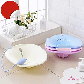 Chậu xông hơi vệ sinh phụ nữ có vòi xịt để vừa bồn cầu toilet. Shop giao