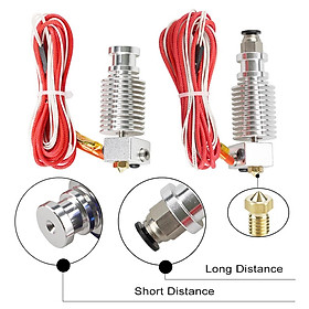 1Set E3D V6 3D In J-Head Hot cho 1,75/3 mm Dây buộc trực tiếp Wade Extruder 0,2/0,3/0,4/0,5mm Vòi phun dài/Khoảng cách ngắn: Long-0.4-1.75mm