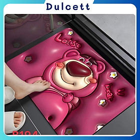 Thảm Lau chân,thảm chùi chân DULCETT 3d chống trơn trượt, thảm bếp, thảm siêu thấm nhà tắm, nhà bếp. Thảm Chân 40x60cm
