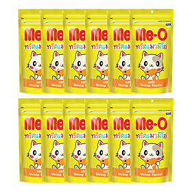 Hộp 12 Gói Bánh Xương Mèo Me-O Hương Vị Tôm