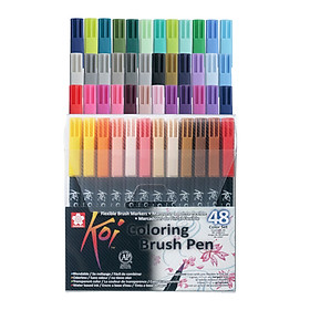 Bút Cọ Màu Koi Coloring Brush Sakura - 48 Màu - XBR - 48