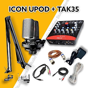 Bộ Mic Hát Livestream Soundcard ICON UPOD PRO & Mic TAKSTAR TAK35 Chất Lượng Cao, Âm Thanh Cực Kỳ Sống Động - Hàng Chính Hãng