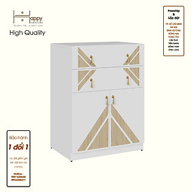 [Happy Home Furniture] CHARIS , Tủ lưu trữ 2 cửa mở - 2 ngăn kéo , 60cm x 40cm x 80cm ( DxRxC), TCM_119