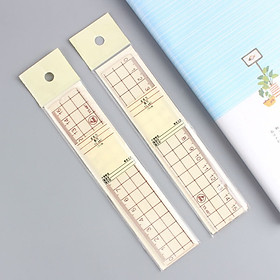 03 Thước kẻ trong suốt bằng acrylic *YS 687 dài 15cm siêu bền tặng kèm Set Đồ dùng phụ trợ học tâp *Starplus 01 trị giá 10.000đ
