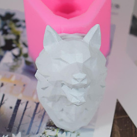 3D Wolf & Lion Head Fondant Mousse Cake Mould Silicone Candy Mold DIY 2Pcs